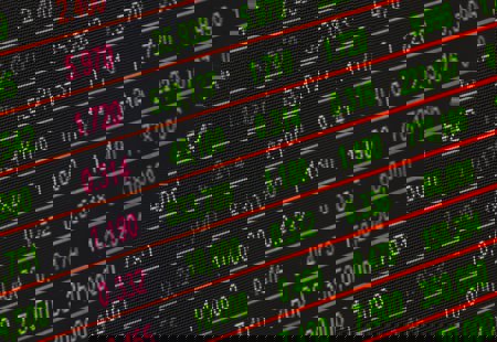 A screen showing the stock exchange.