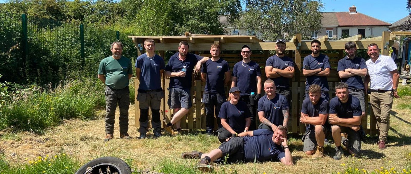 Apprentices At Somerlea School Building Forest School