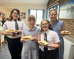 School choir performing for Warwick Court, Daventry customers 17