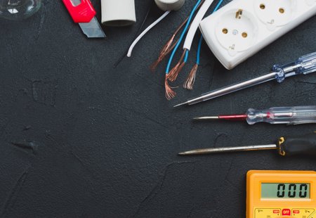 Wires Screwdrivers Multimeter