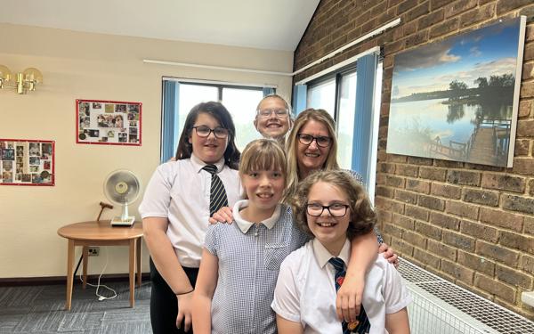 School choir performing for Warwick Court, Daventry customers 18
