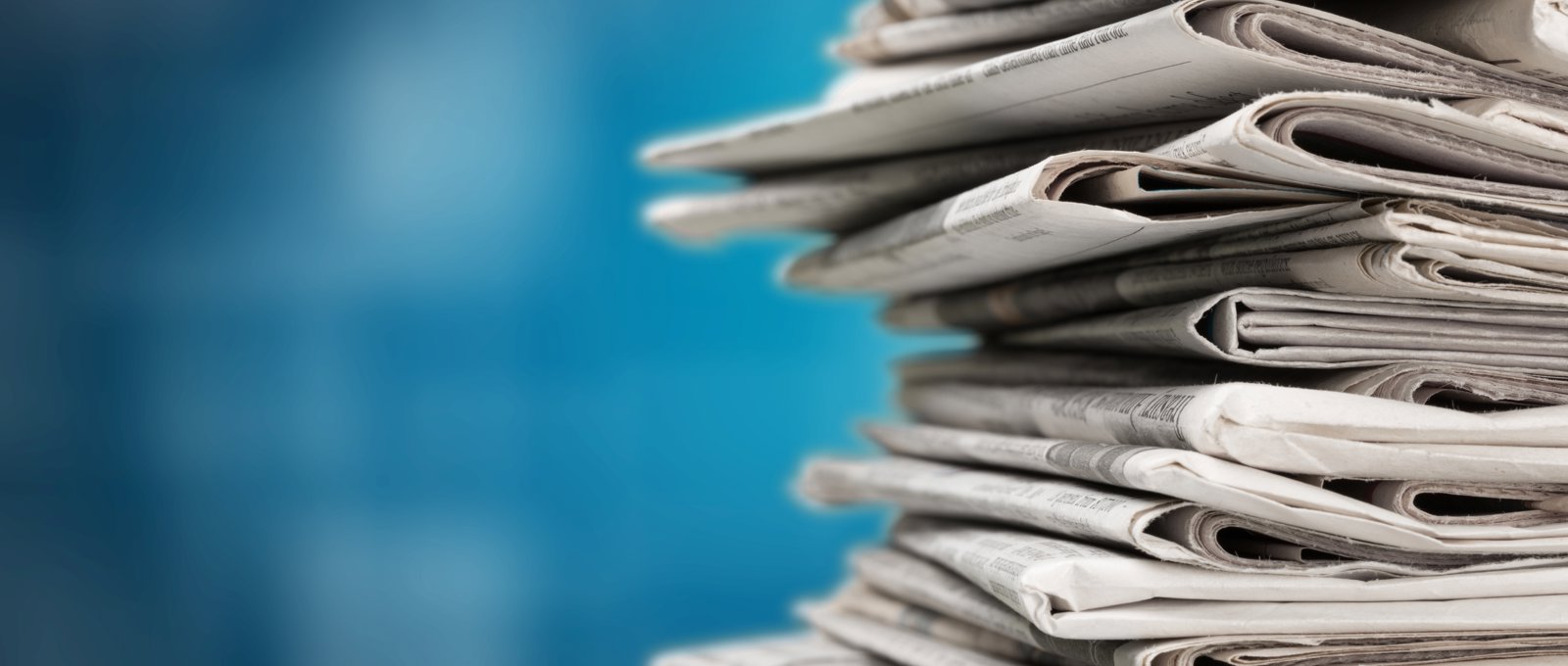 Pile Newspapers Stacks Blur Background