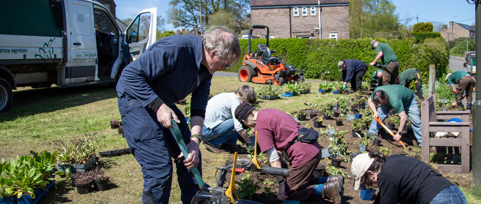 Community group Transition Crich digging and planting