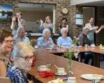 School choir performing for Warwick Court, Daventry customers 2