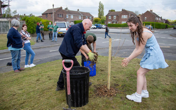 Planting trees with the Ripley Wildflowerers