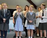 School choir performing for Warwick Court, Daventry customers 4