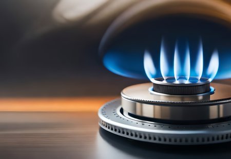 Blue Flame Is Lit Up Table